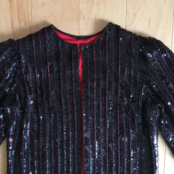 Vintage sequin and bead jacket - Picture 5 of 7